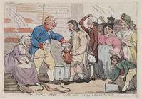 KG 16418
<br/>
The royal dairy or George split Farthing selling his skim milk
<br/>
<em>Anoniem GB (18de eeuw)</em>